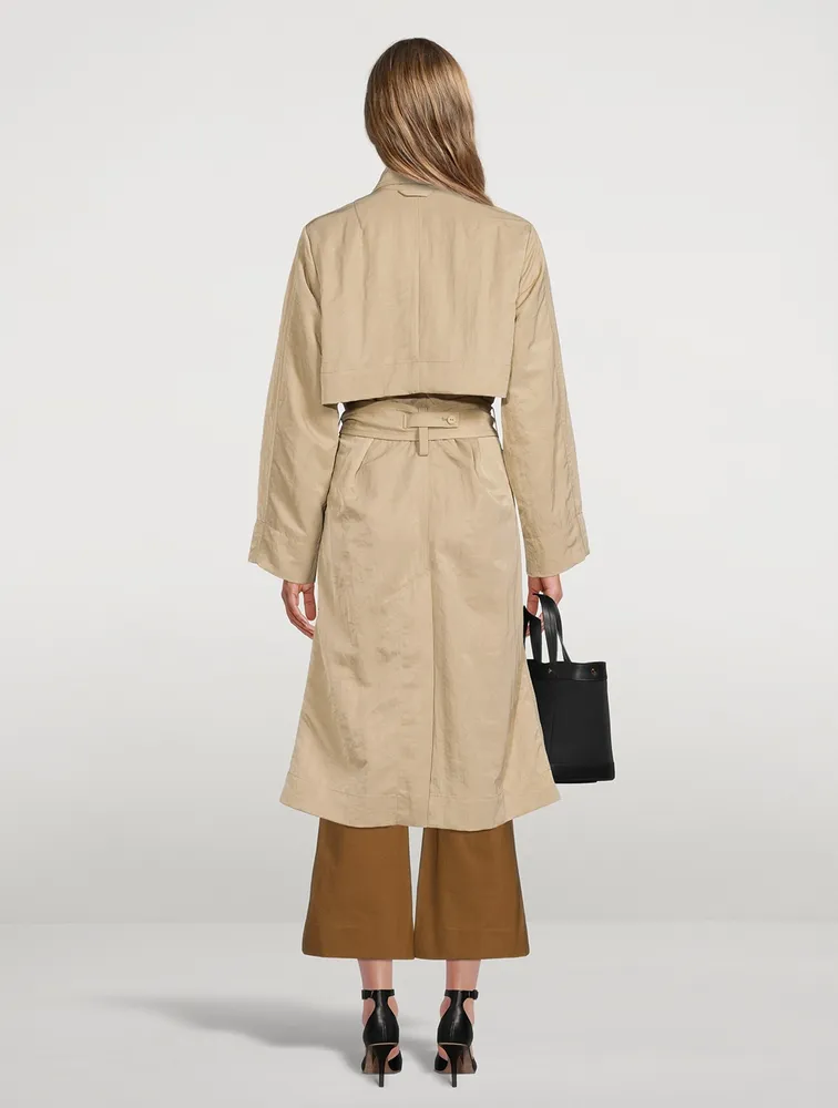 VINCE Belted Rain Coat