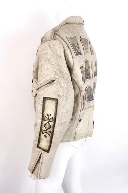 Vintage GEORGES MARCIANO Guess Leather Motorcycle Jacket