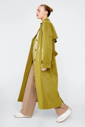 Vinyl Longline Trench Coat