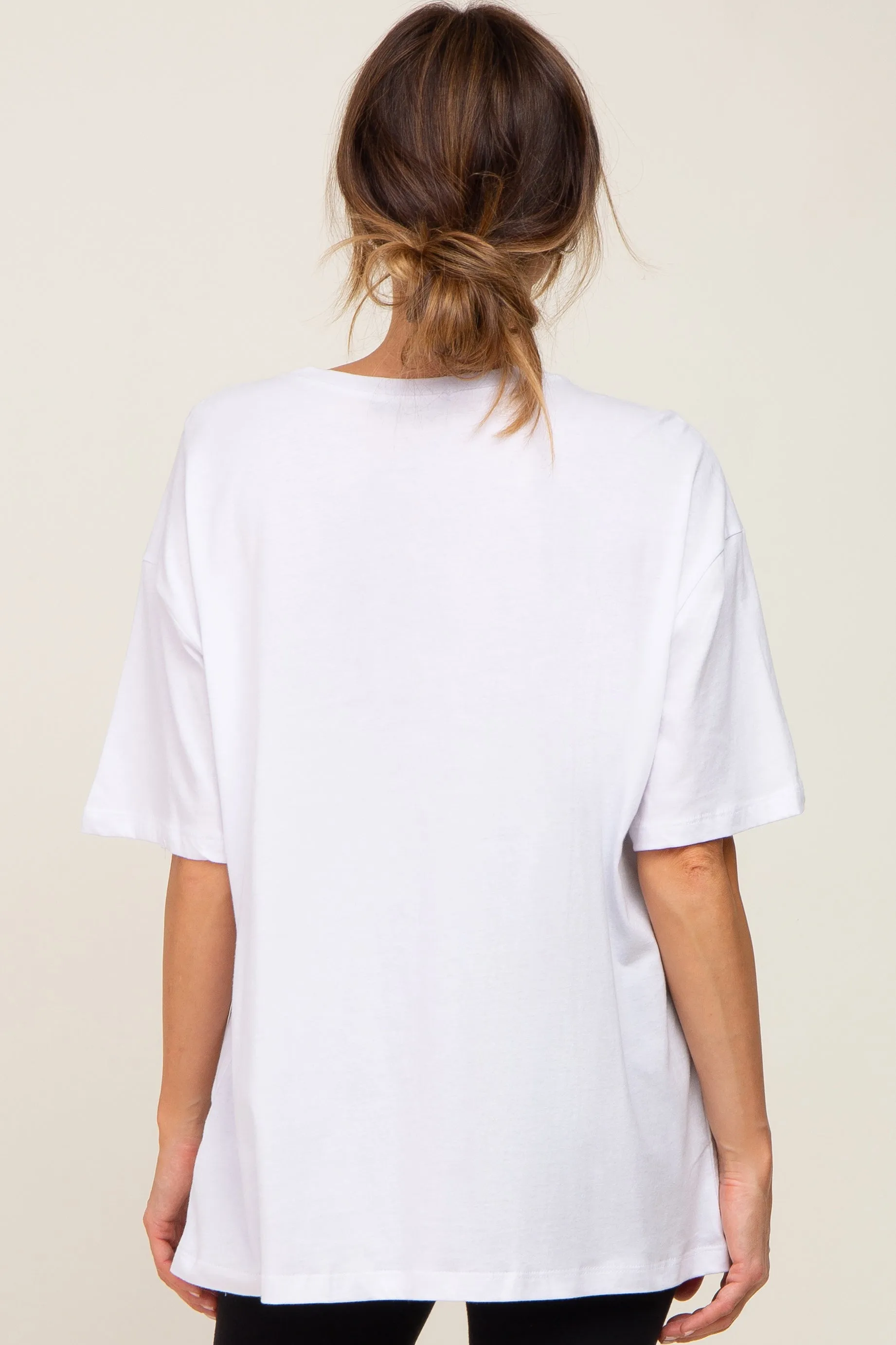 White Basic Oversized Tee