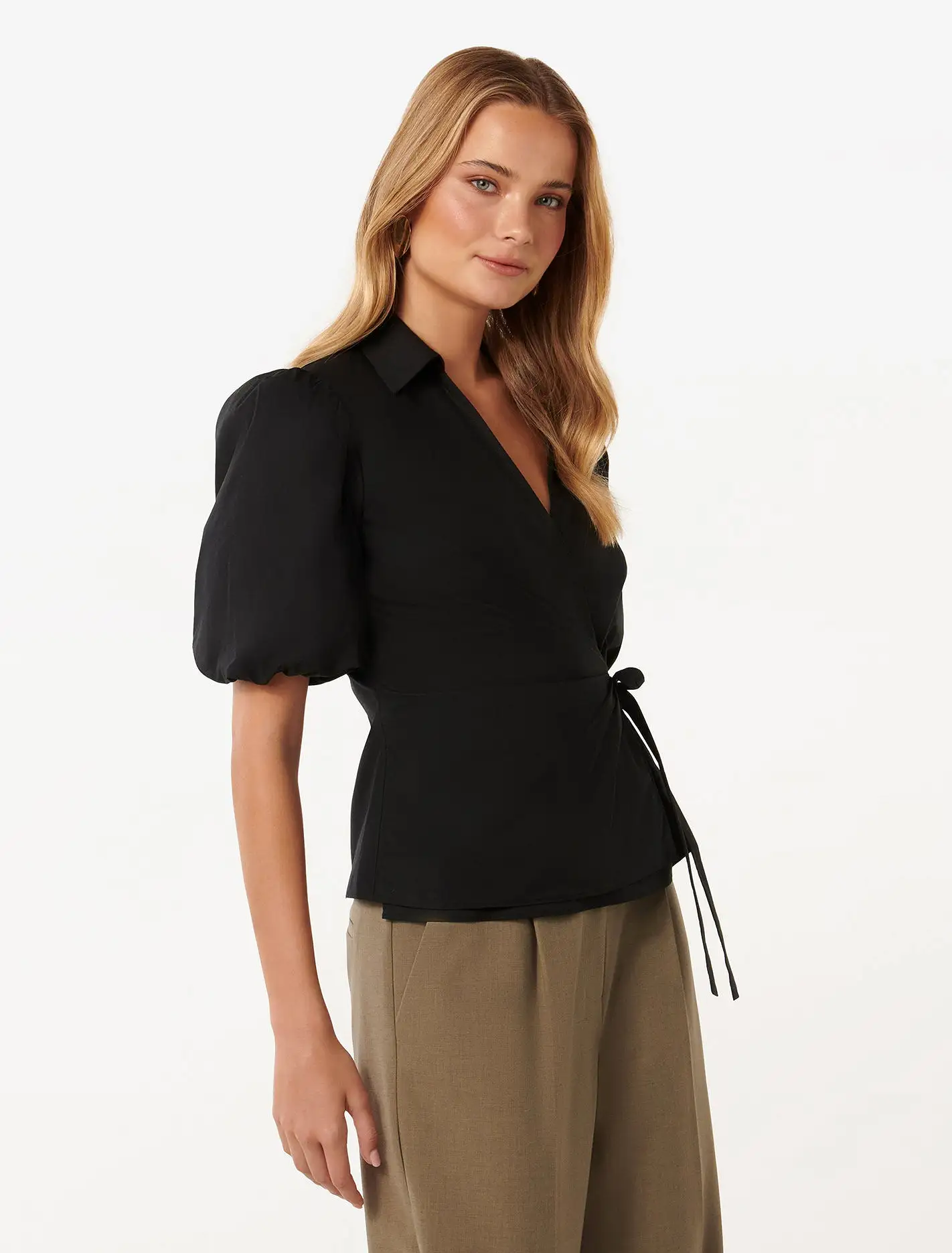 Wren Short Sleeve Wrap Top